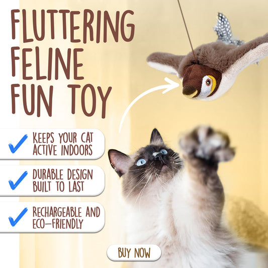 Fluttering Feline Fun Toy